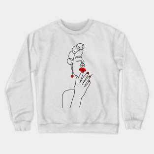 Powerful Details | One Line Drawing | One Line Art | Minimal | Minimalist Crewneck Sweatshirt